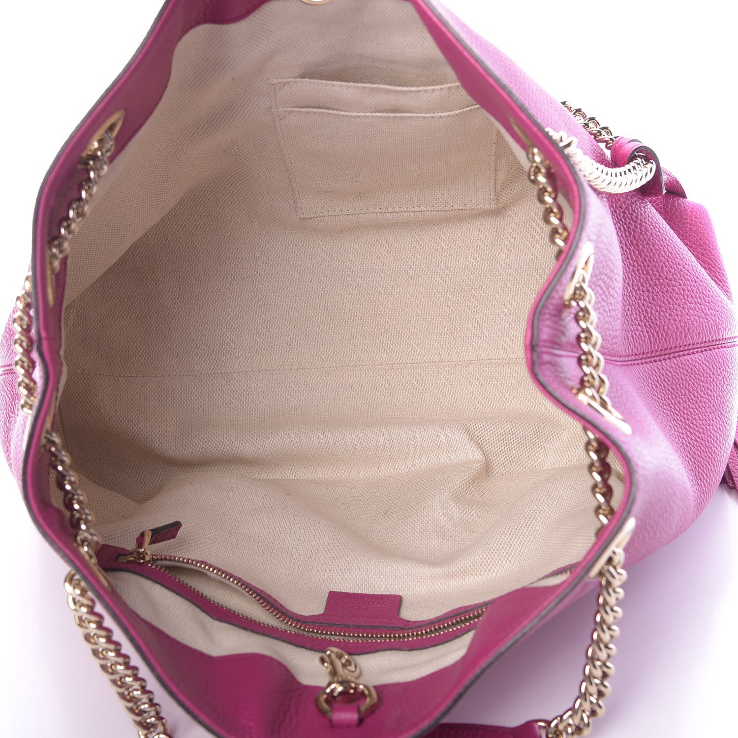 Gucci Cellarius Calfskin Medium Soho Chain Shoulder Bag Bright Bouganville 5 of 10