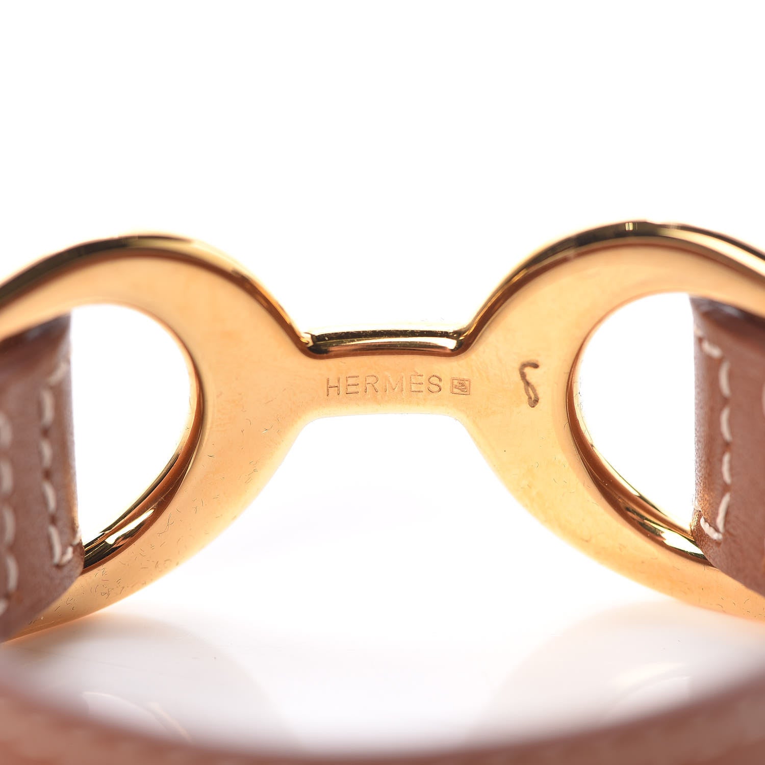 Hermes Barenia Pavane Cuff M Fauve 4 of 7