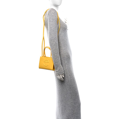 Telfar Vegan Leather Small Shopping Bag Yellow 3 of 9