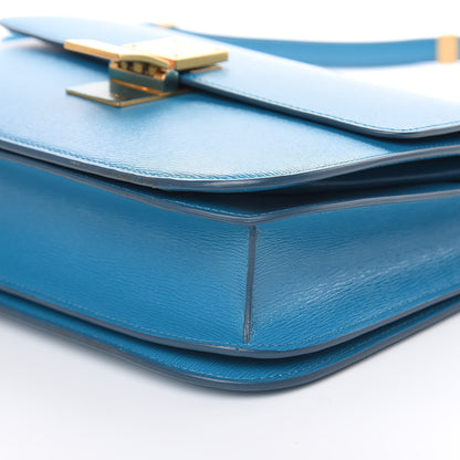 Celine Liege Calfskin Medium Classic Box Flap Bag Turquoise 9 of 10