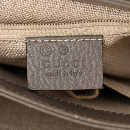 Gucci Dollar Calfskin Interlocking G Top Handle Shoulder Bag Loess 6 of 10