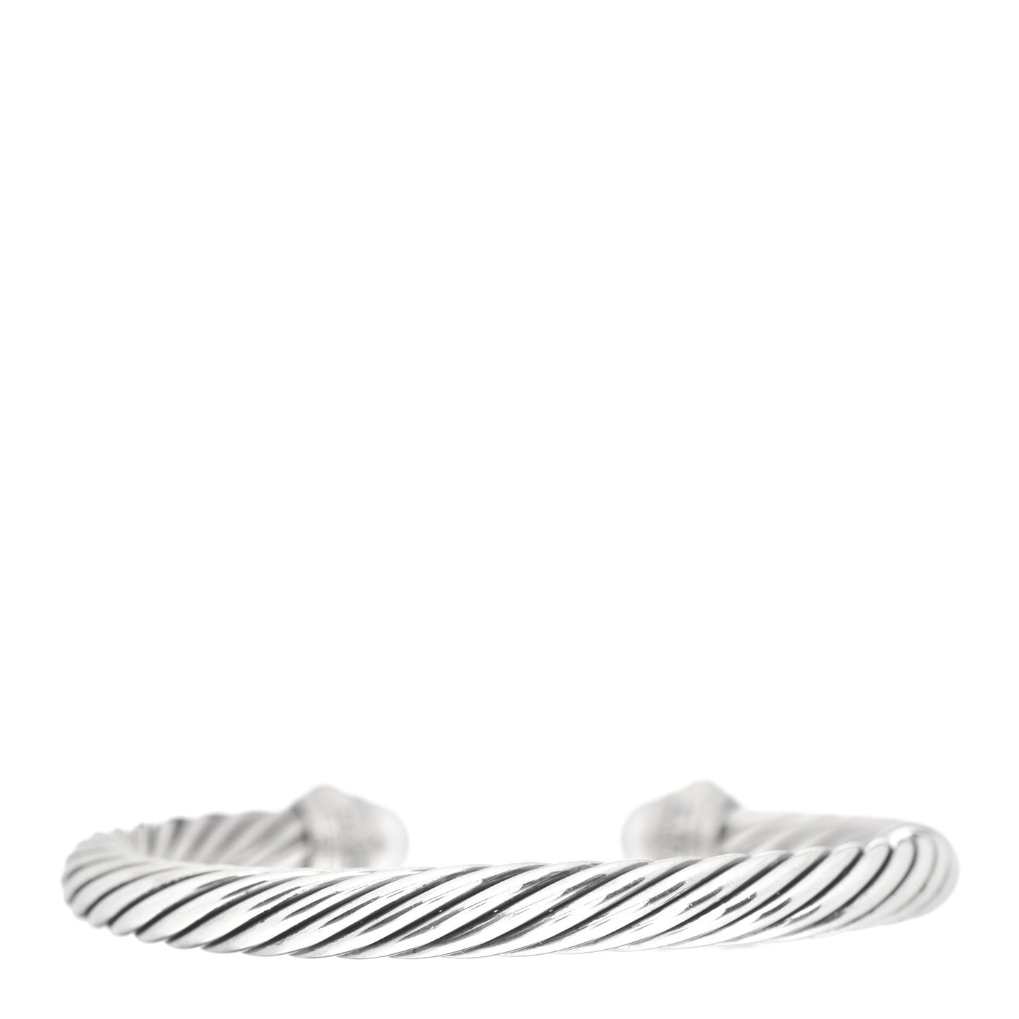 Sterling Silver 14K Yellow Gold Pearl 7mm Cable Classics Bracelet