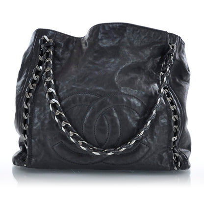 Chanel Leather Modern Chain Tote Black 1 of 8