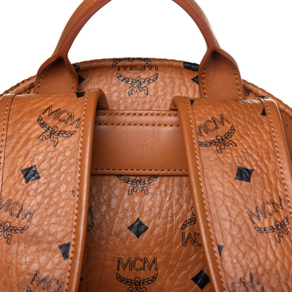 MCM Visetos Medium Stark Backpack Cognac 15 of 16
