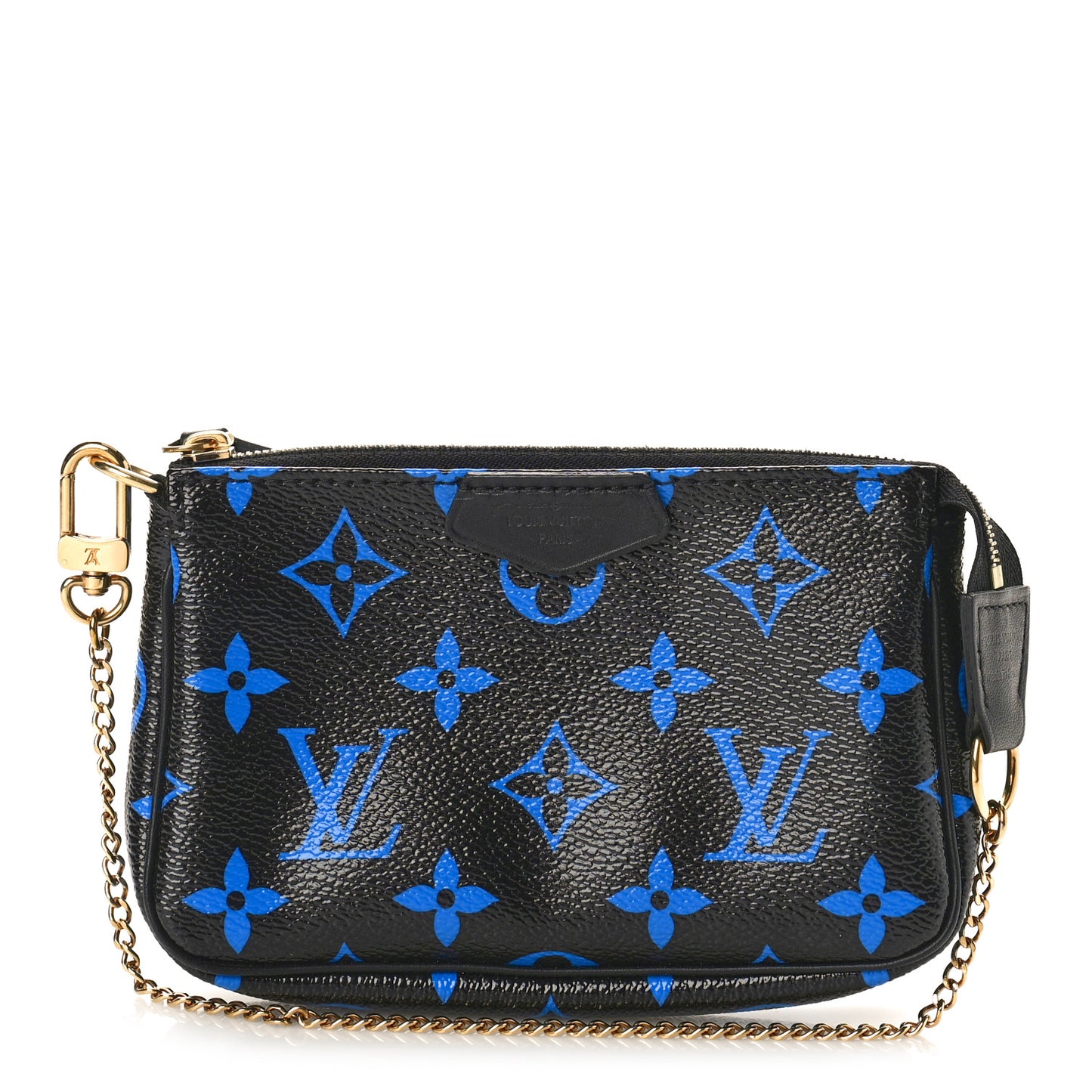 Colored Monogram Mini Pochette Accessories Blue Black
