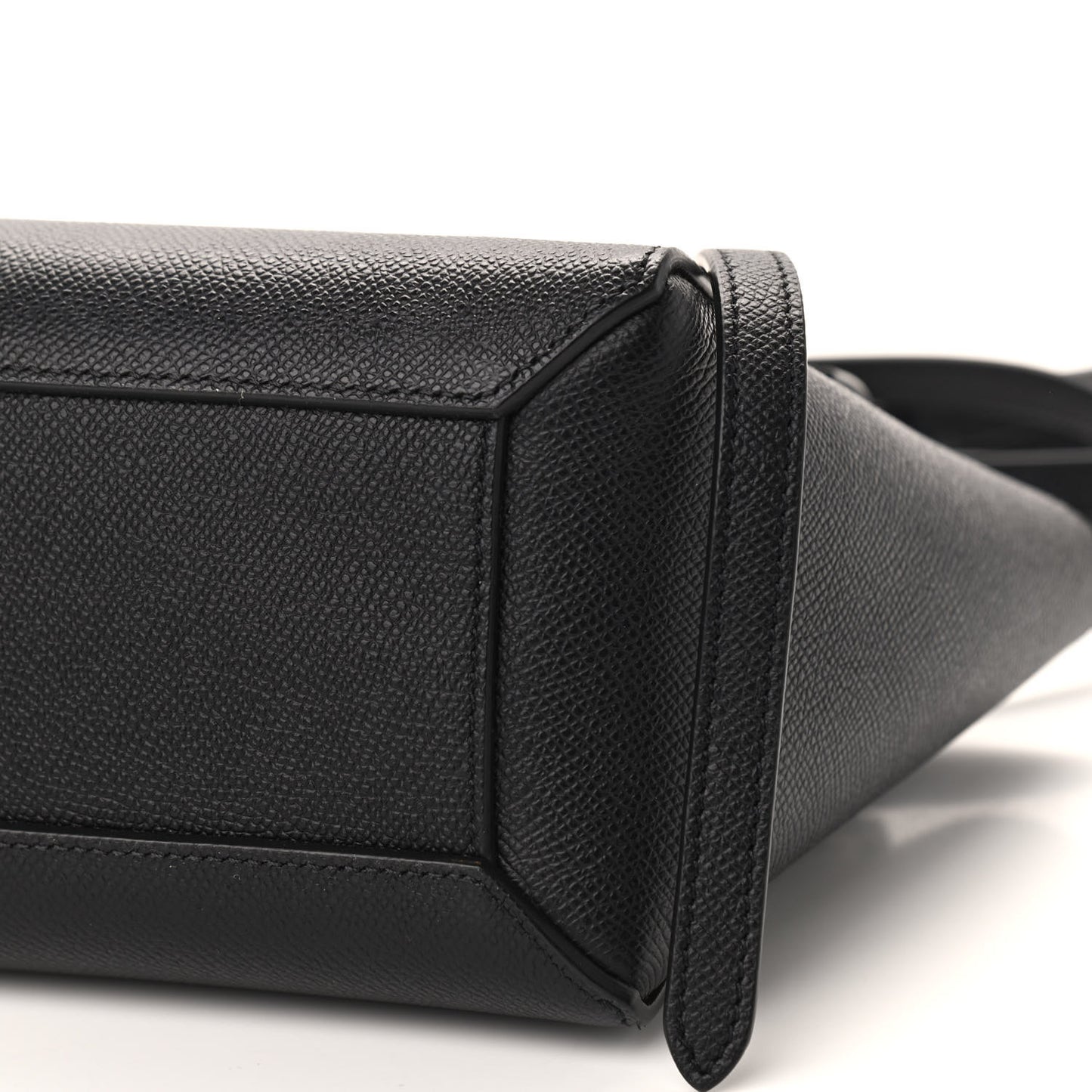 Grained Calfskin Nano Belt Bag Black