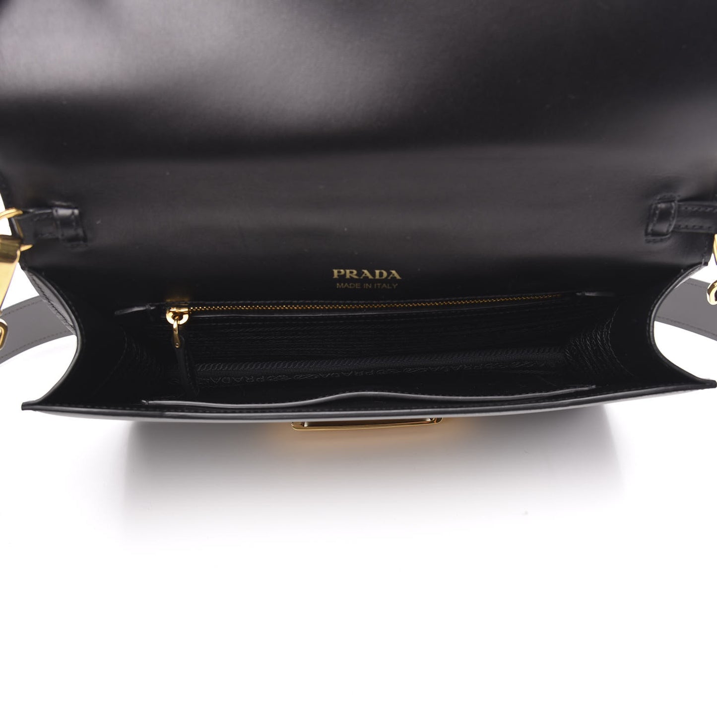 City Calf Ribbon Bag Black Marmo Bianco