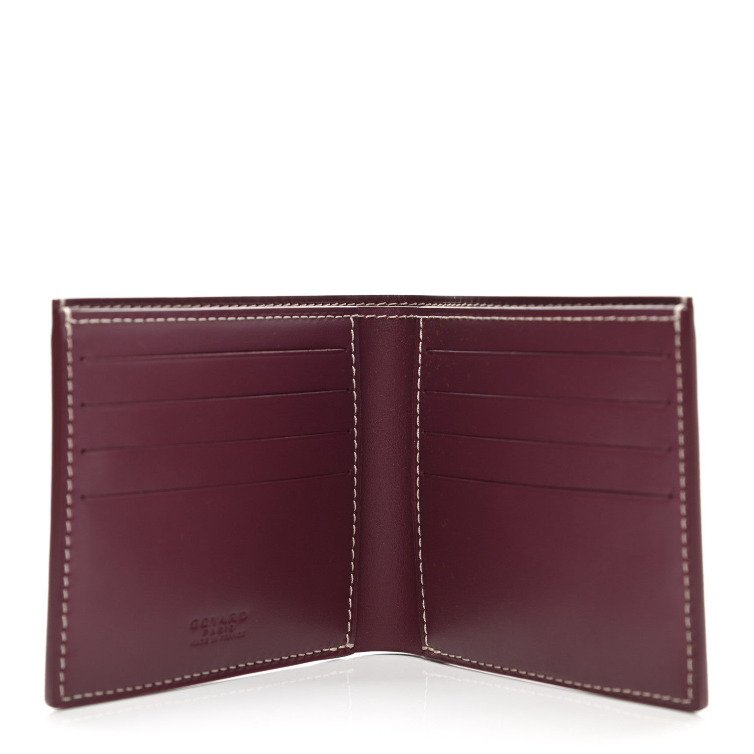 Goyard Goyardine Bi-Fold Victoire PM Wallet Burgundy 5 of 8
