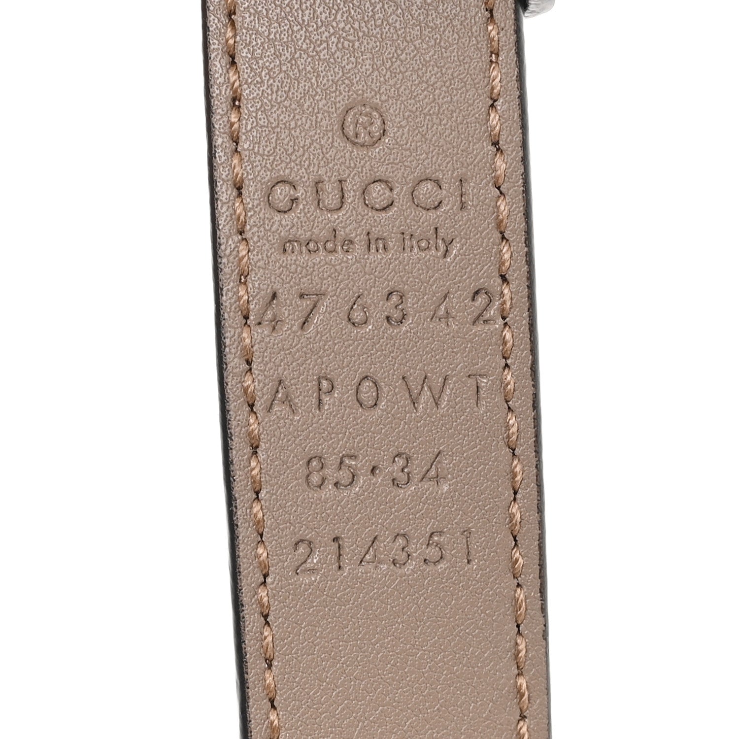 Gucci Calfskin Pearl Double G 20mm Belt 85 34 Porcelain Rose 3 of 5