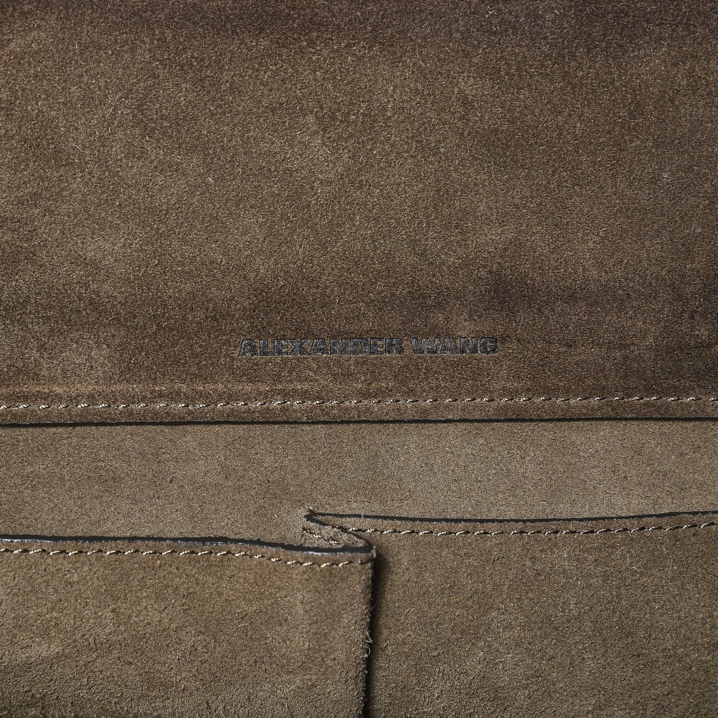 Suede Crocodile Embossed Prisma Skeletal Tote Bag Brown