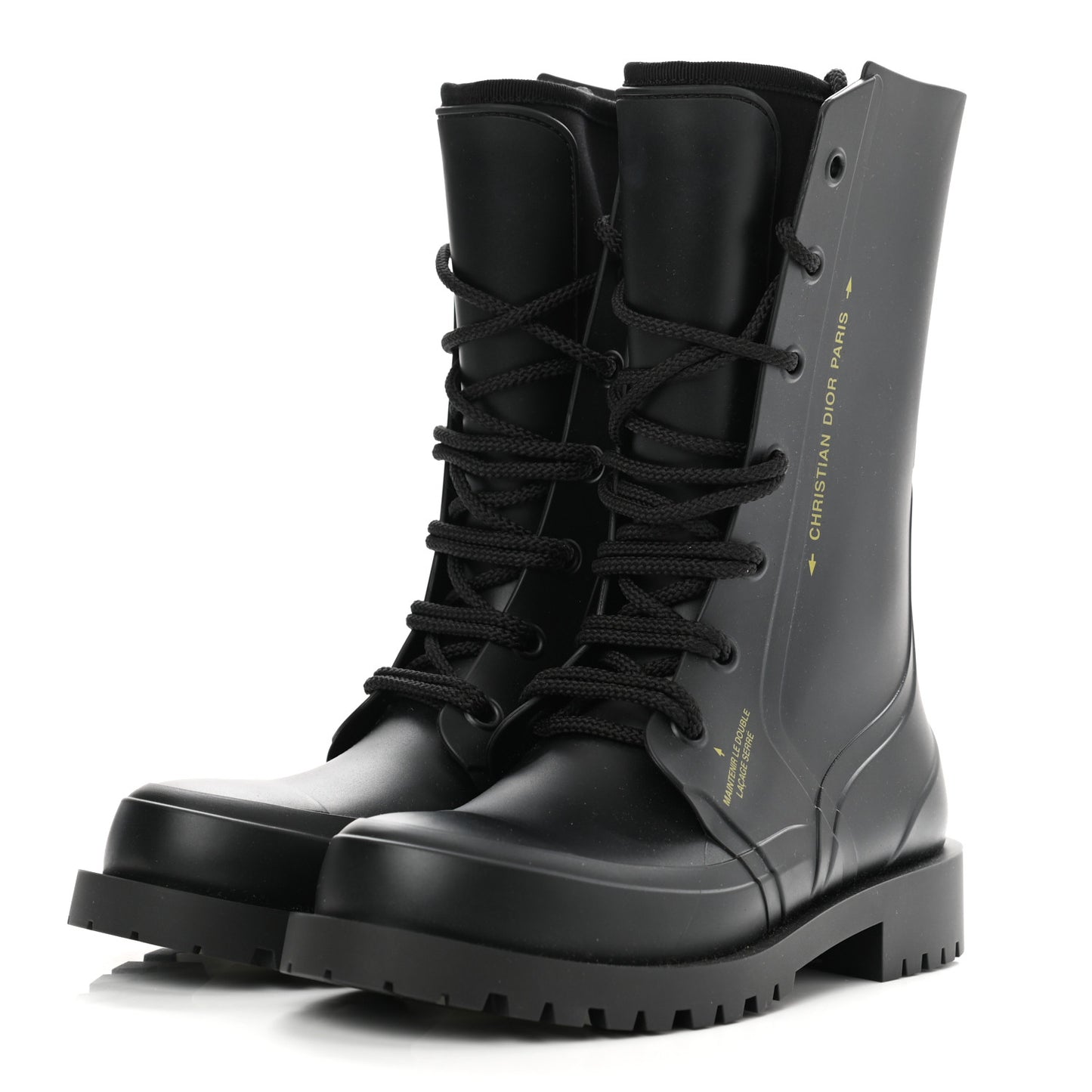 Rubber Diorcamp Low Boots 37 Black