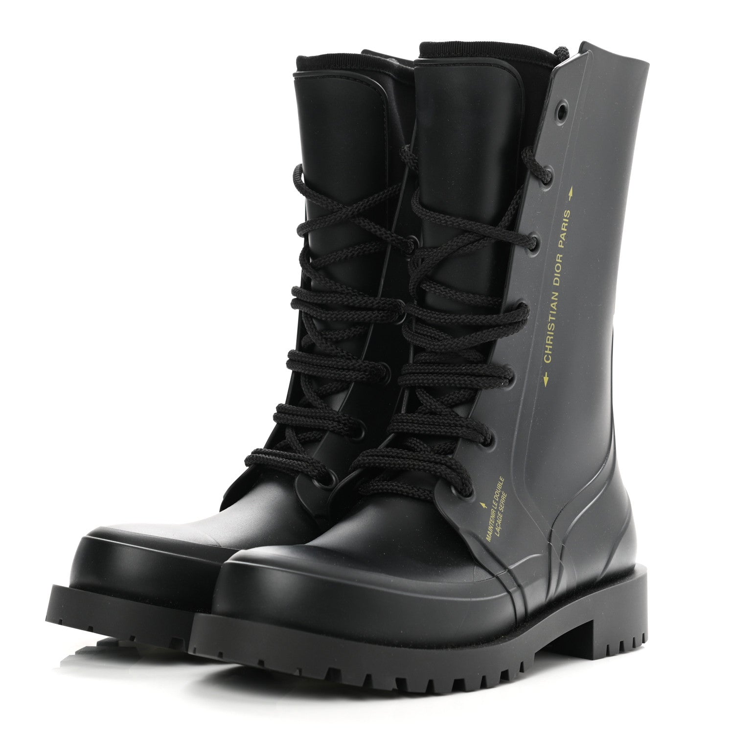 Christian Dior Rubber Diorcamp Low Boots 37 Black 3 of 7