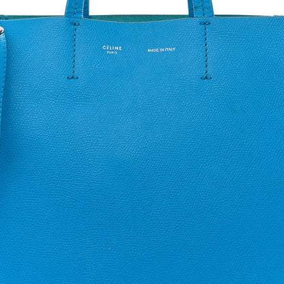 Celine Grained Calfskin Small Vertical Cabas Turquoise 8 of 11