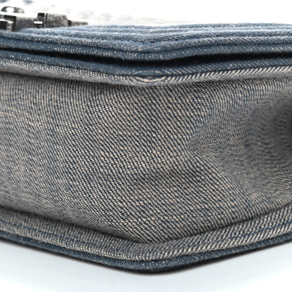 Chanel Denim Chevron Small Boy Flap Light Blue 9 of 9
