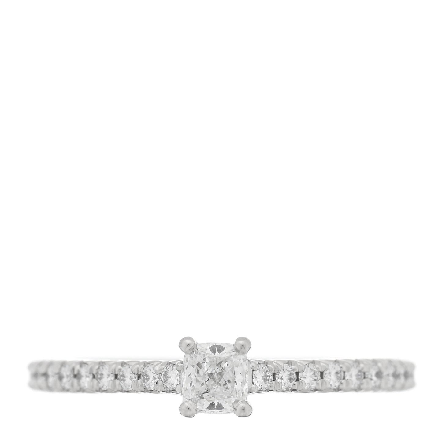 Platinum Diamond .20ct Novo Cushion Cut Engagement Ring 51 5.75