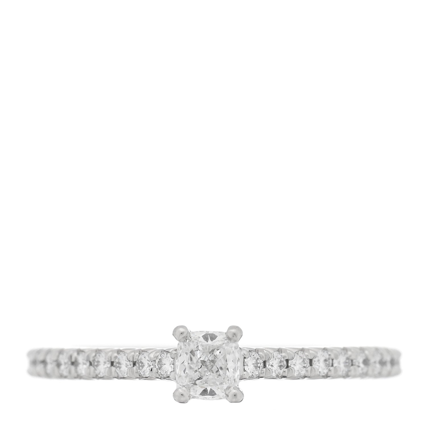 Tiffany Platinum Diamond .20ct Novo Cushion Cut Engagement Ring 51 5.75 1 of 5