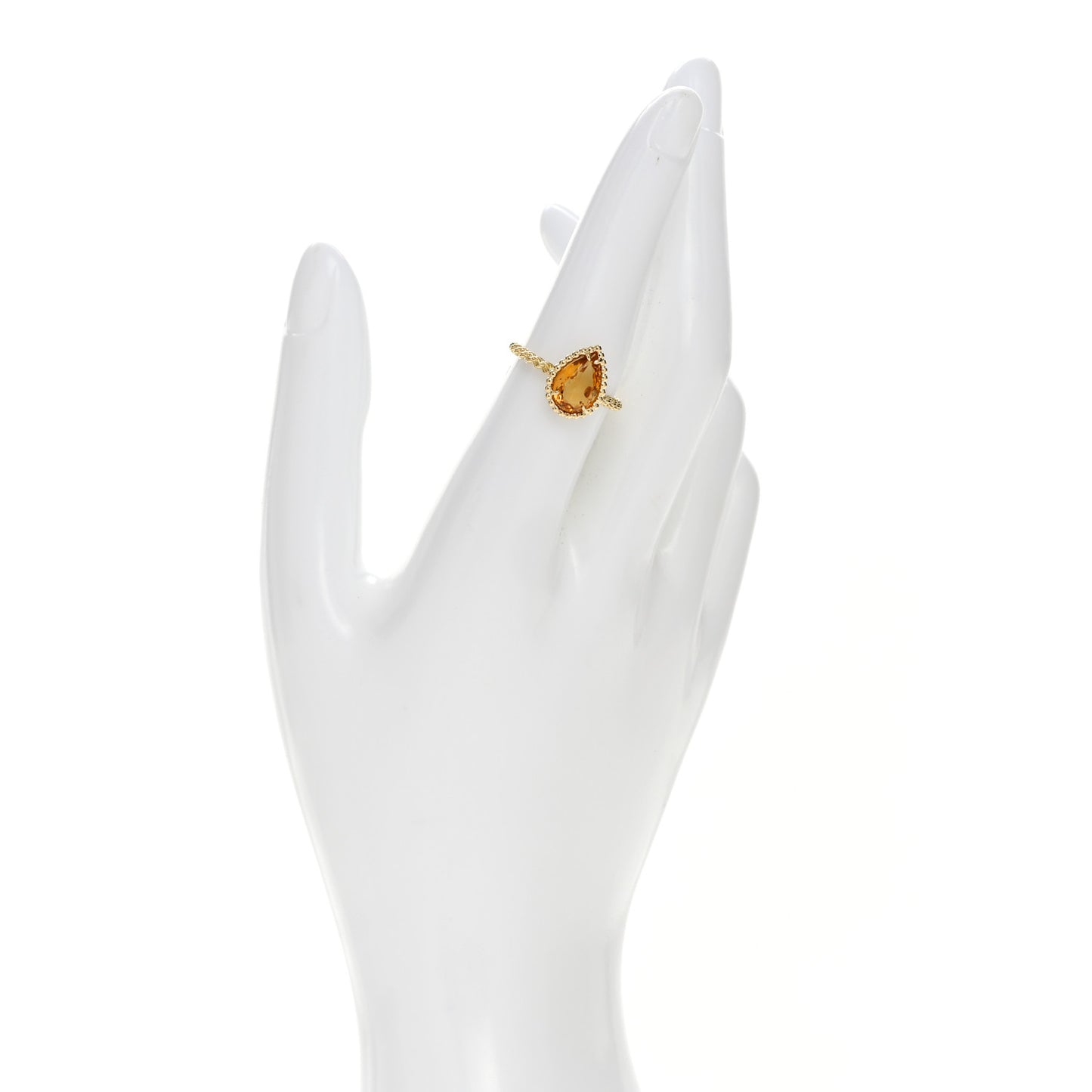 18K Yellow Gold Citrine Small Serpent Boheme Ring 53 6.25