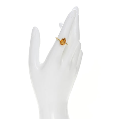 Boucheron 18K Yellow Gold Citrine Small Serpent Boheme Ring 53 6.25 2 of 6