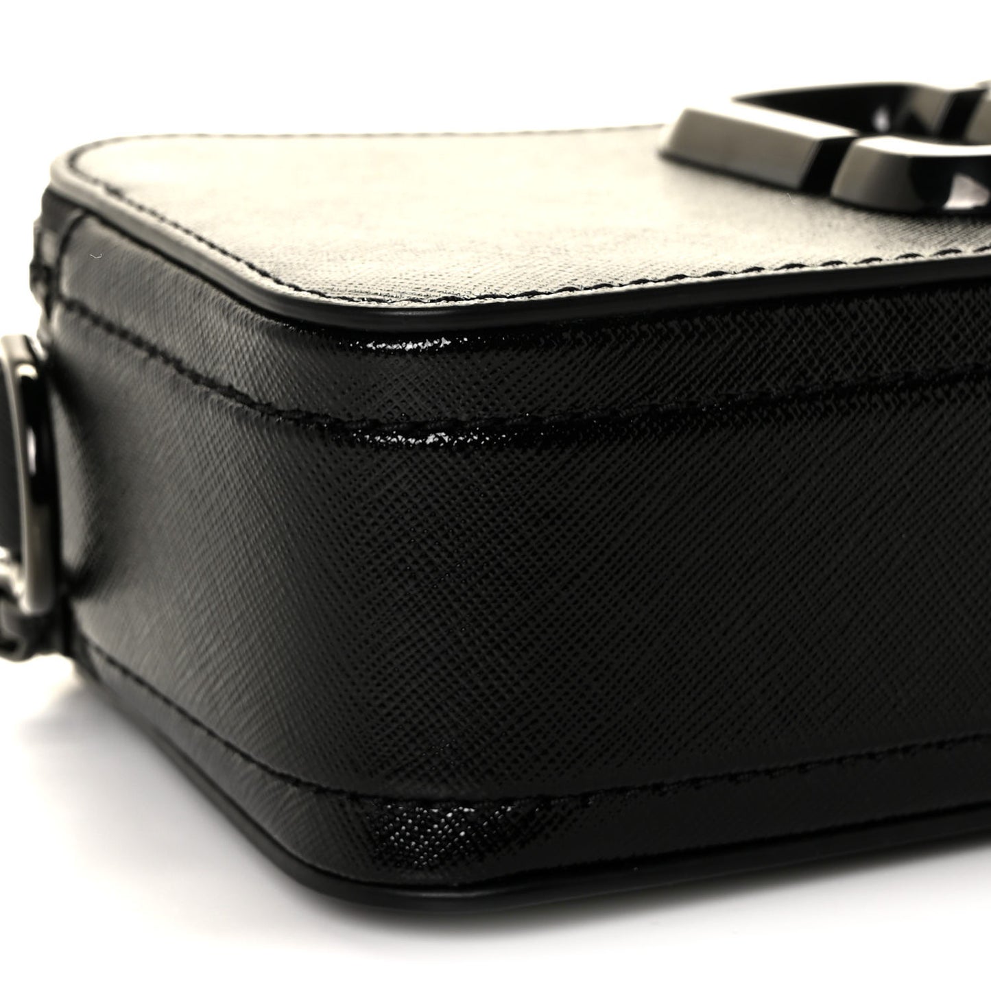 Saffiano Small Snapshot Camera Bag Black