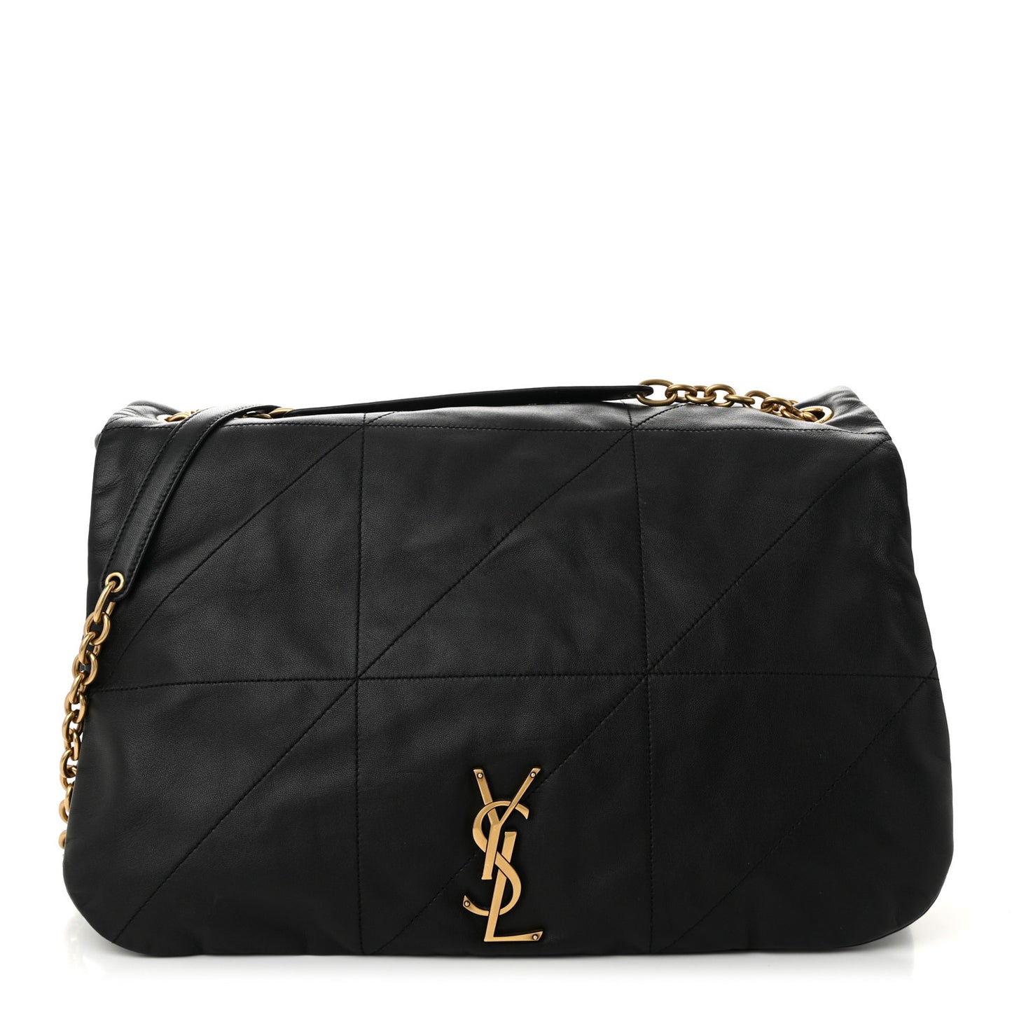 Lambskin Matelasse Monogram Large Jamie 4.3 Black