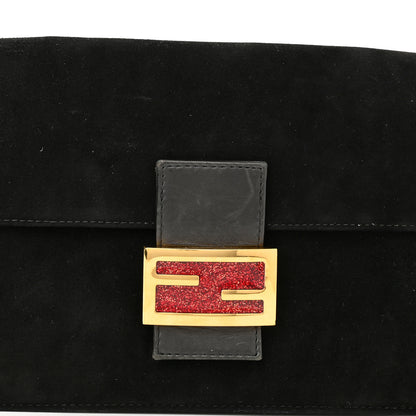Fendi Suede Calfskin Baguette Black 6 of 8