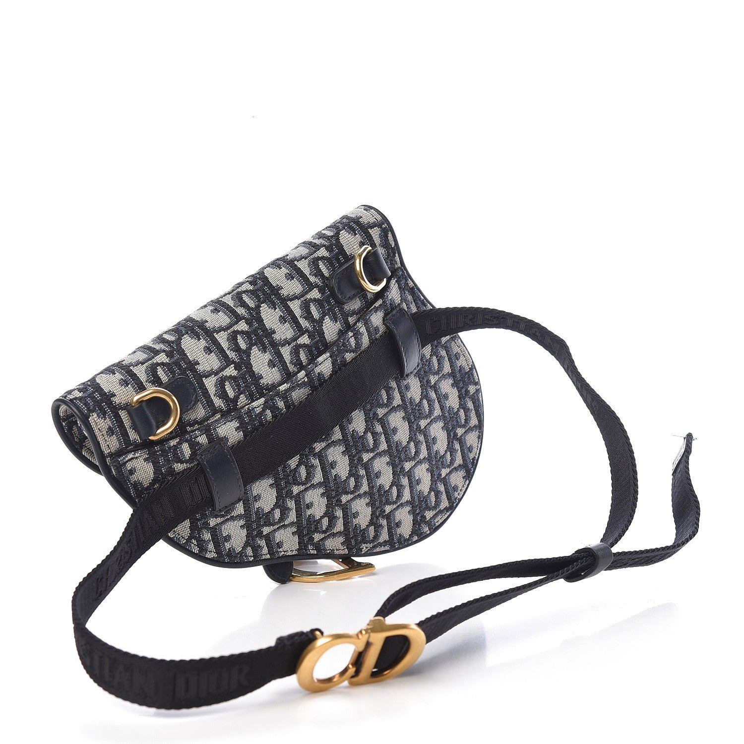 Christian Dior Oblique Saddle Belt Bag Blue 3 of 10
