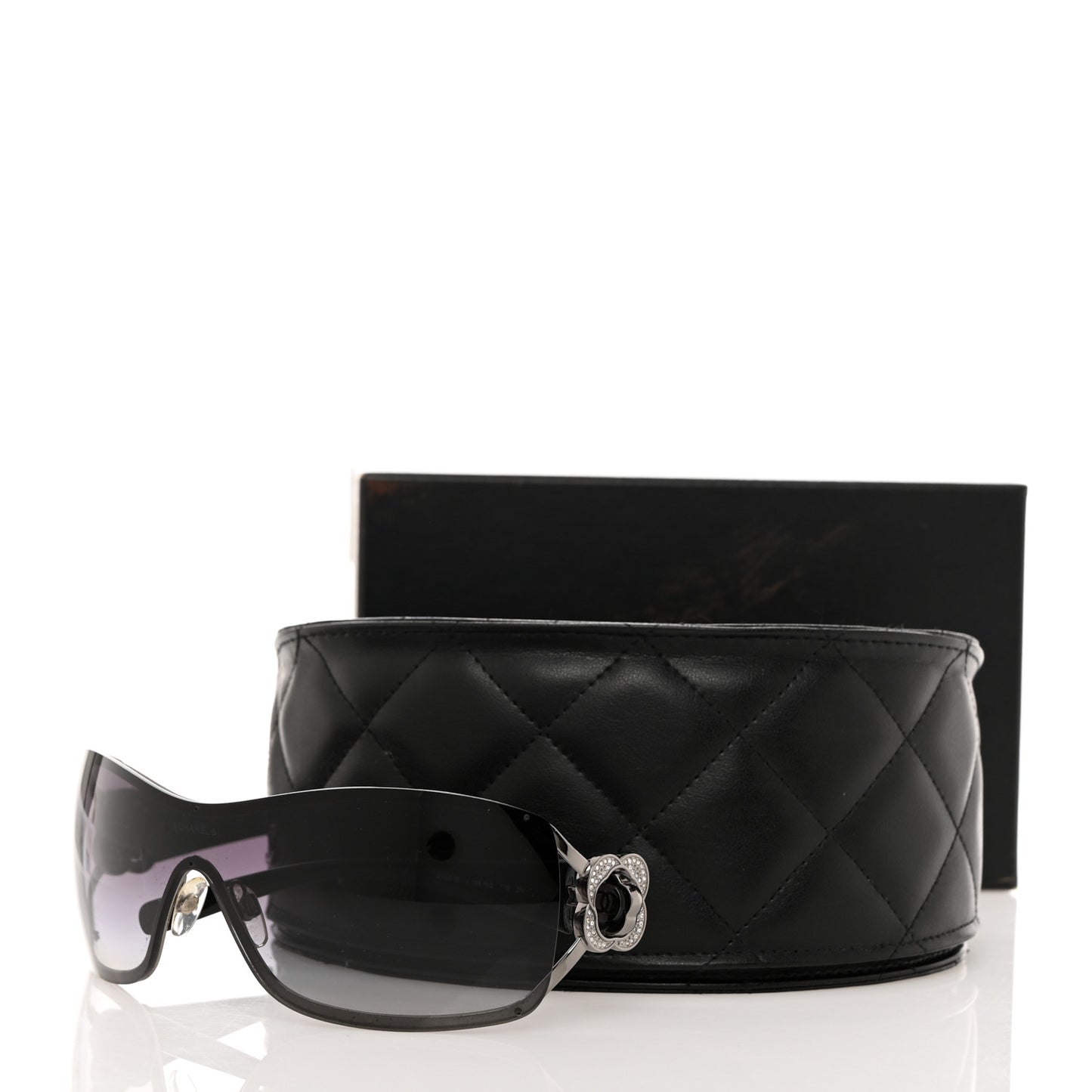 Swarovski Crystal Camellia CC Sunglasses 4164-B Black