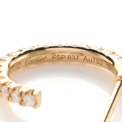 Cartier 18K Yellow Gold Diamond SM Etincelle De Cartier Hoop Earrings 4 of 4