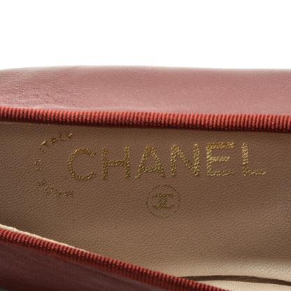 Chanel Lambskin Cap Toe Ballerina Flats 39.5 Bordeaux 7 of 7