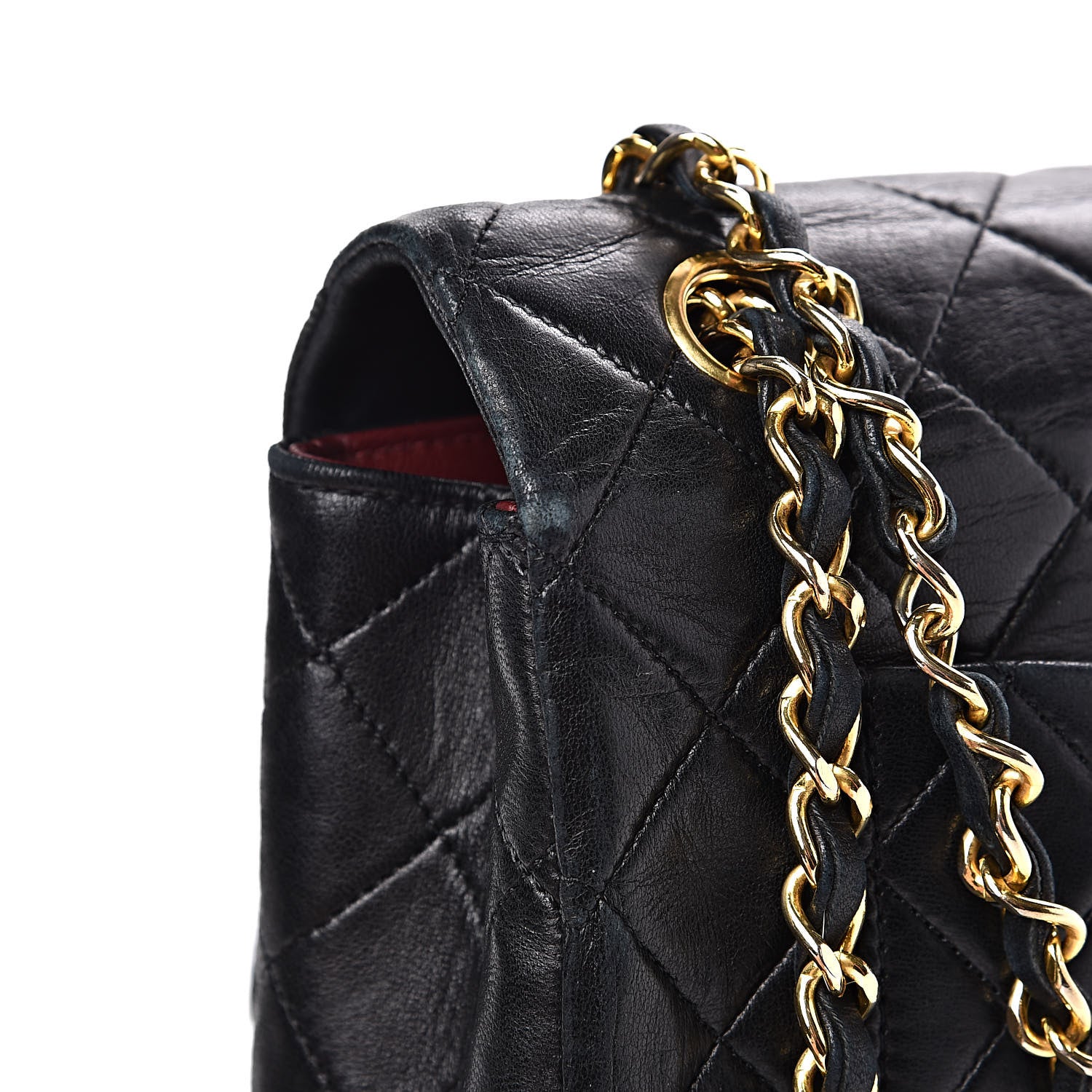 Chanel Lambskin Quilted Medium Single Flap Black 13 of 16