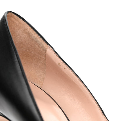 Gucci Calfskin Pearl Embellished Pumps 40 Black 13 of 14