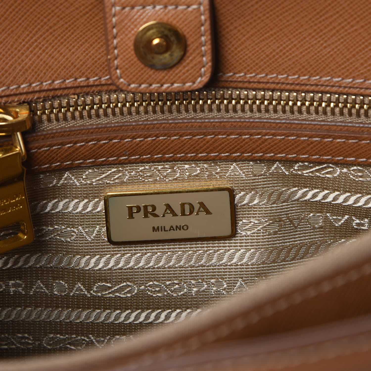 Prada Saffiano Lux Medium Tote Caramel 6 of 12