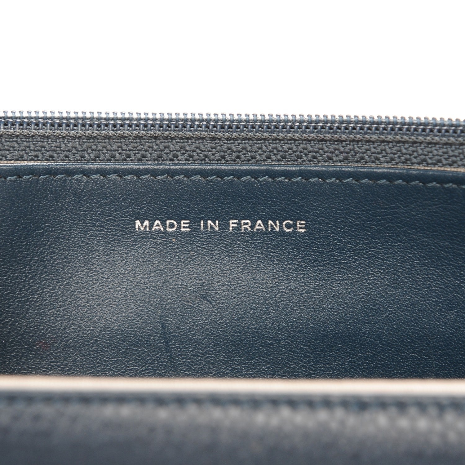 Chanel Caviar Timeless CC Wallet On Chain WOC Navy Blue 7 of 8