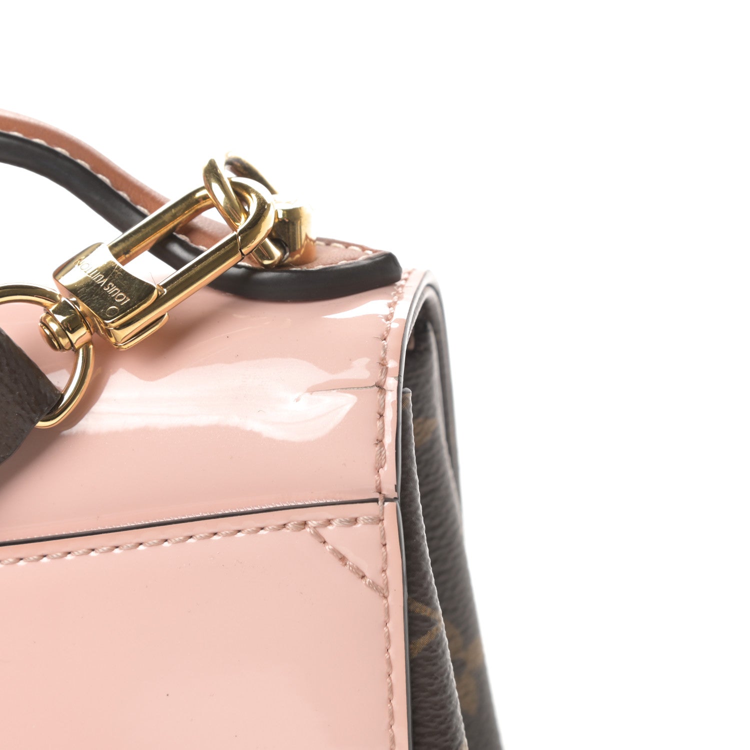 Louis Vuitton Patent Calfskin Monogram Cherrywood BB Rose Ballerine 12 of 12