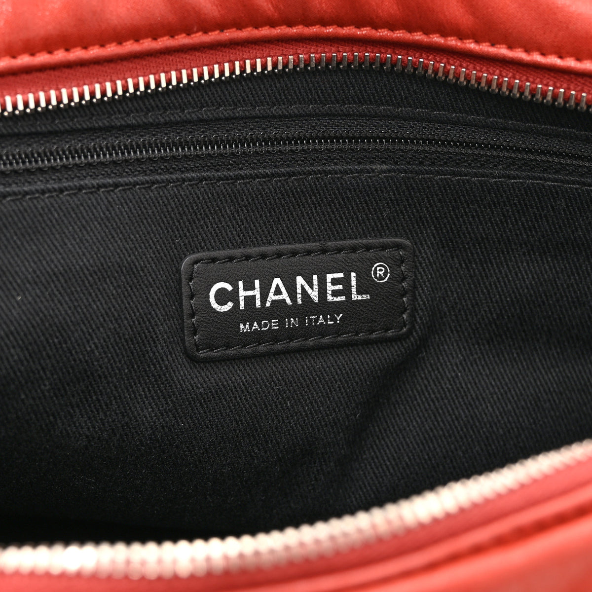 Iridescent Calfskin Medium In the Mix Flap Red