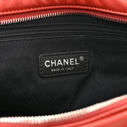 Chanel Iridescent Calfskin Medium In the Mix Flap Red 6 of 10