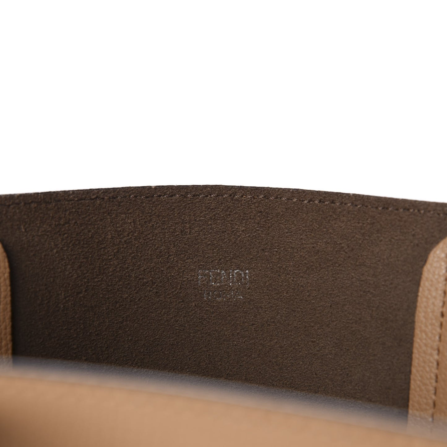 Vitello Vienna Enamel F is Fendi Shopping Tote Miele Scuro Taupe