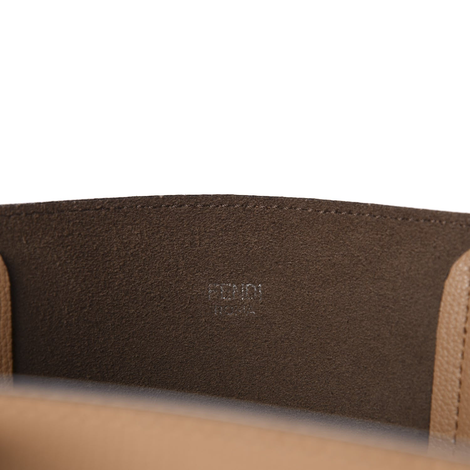 Fendi Vitello Vienna Enamel F is Fendi Shopping Tote Miele Scuro Taupe 8 of 12