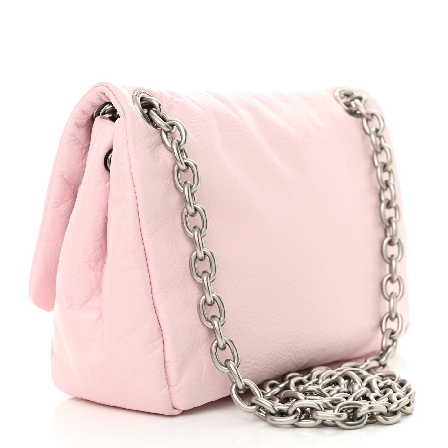 Arena Calfskin Mini Monaco Chain Shoulder Bag Petal Pink