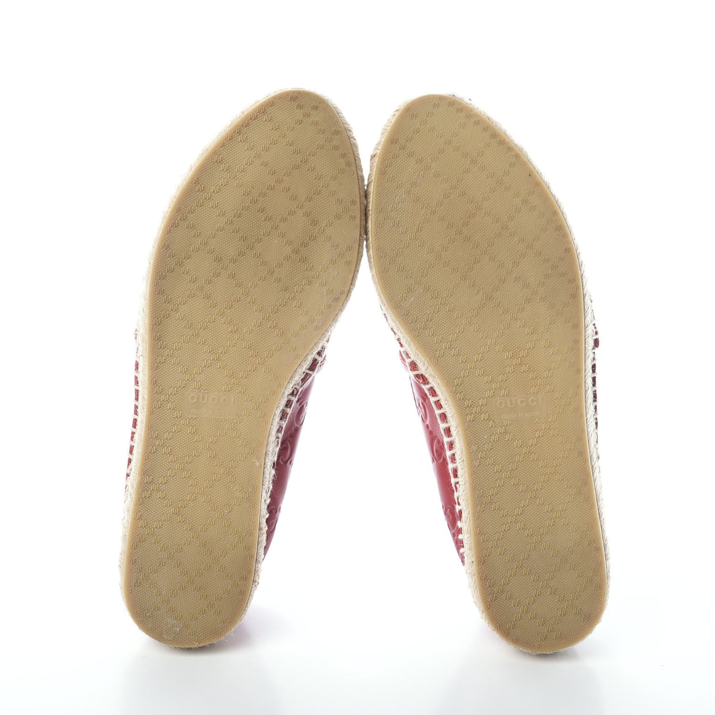 Guccissima Signature Espadrilles 36.5 Hibiscus Red