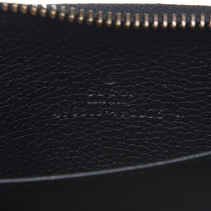 Gucci Calfskin Logo Zip Around Card Case Black 6 of 7