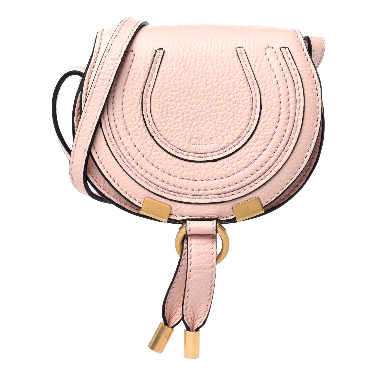Chloe Calfskin Nano Marcie Saddle Bag Blush Nude 1 of 9