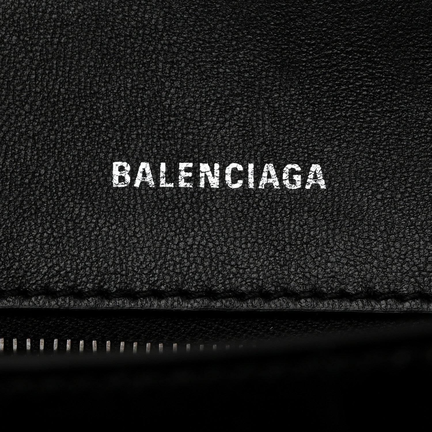 Balenciaga Shiny Calfskin Monochrome Crocodile Embossed Small Hourglass Top Handle Bag Black 6 of 11