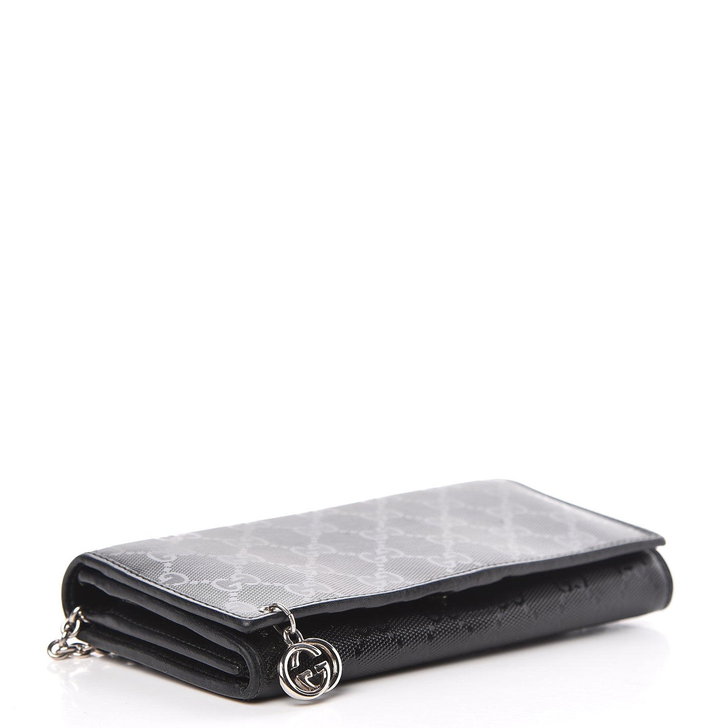 Imprime Monogram GG Pierce Chain Clutch Wallet Black