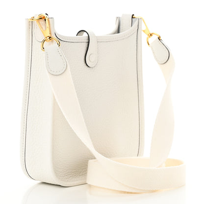 Hermes Taurillon Clemence Amazone Evelyne TPM New White 3 of 11