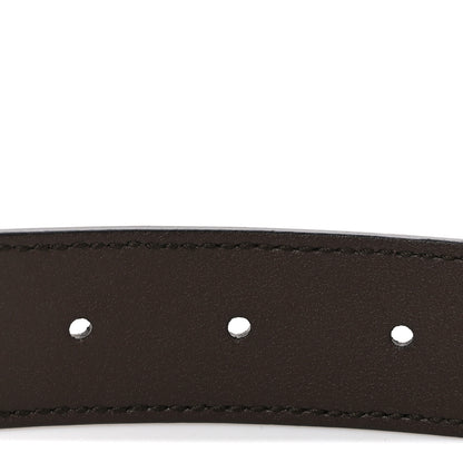 Gucci GG Supreme Monogram Matte Plutone Calfskin Double G 30mm Belt 70 28 Beige Ebony New Acero 4 of 5