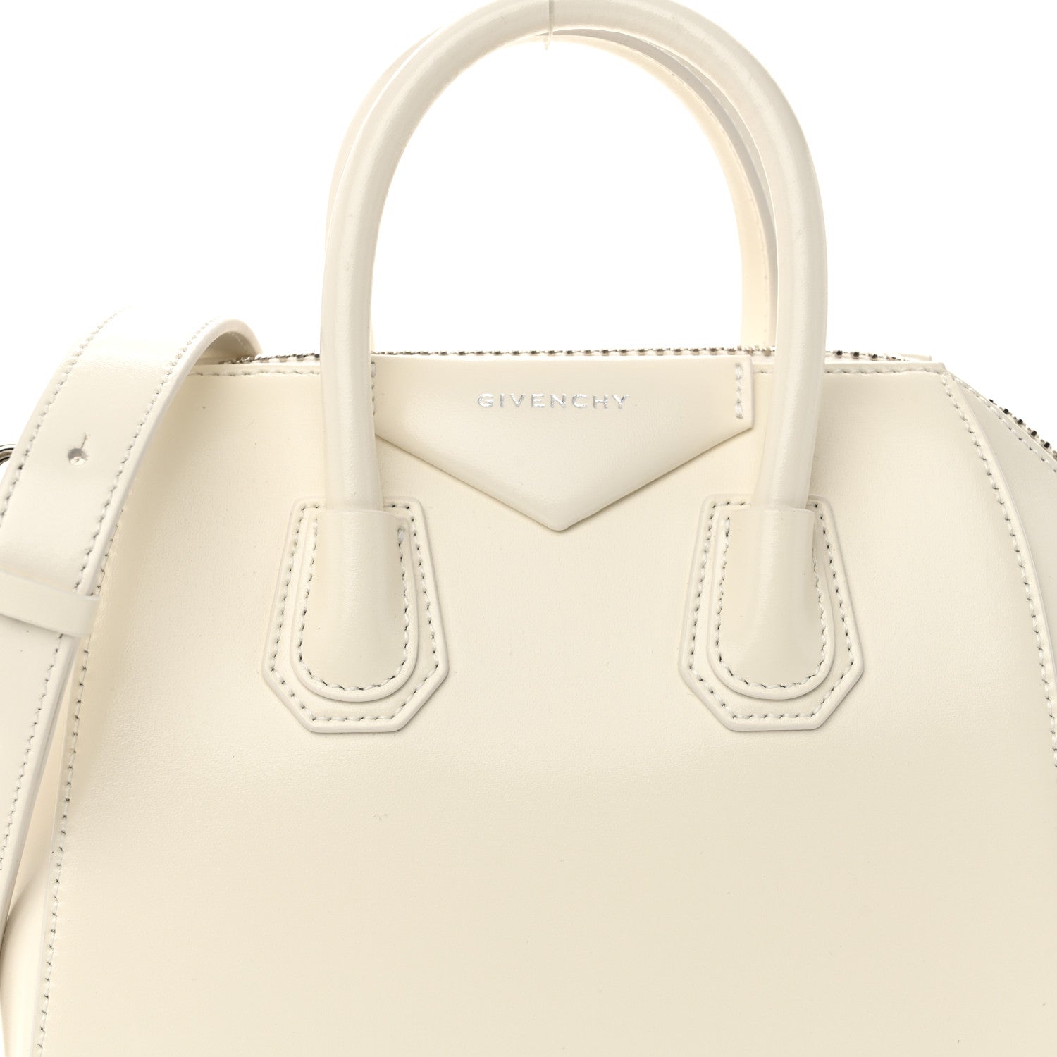 Givenchy Shiny Lord Calfskin Mini Antigona Ivory 8 of 10