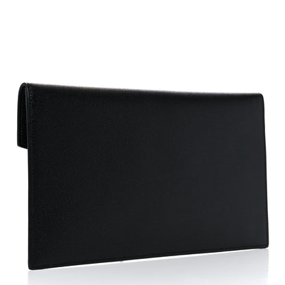 Saint Laurent Grain De Poudre Uptown Pouch Black 3 of 9
