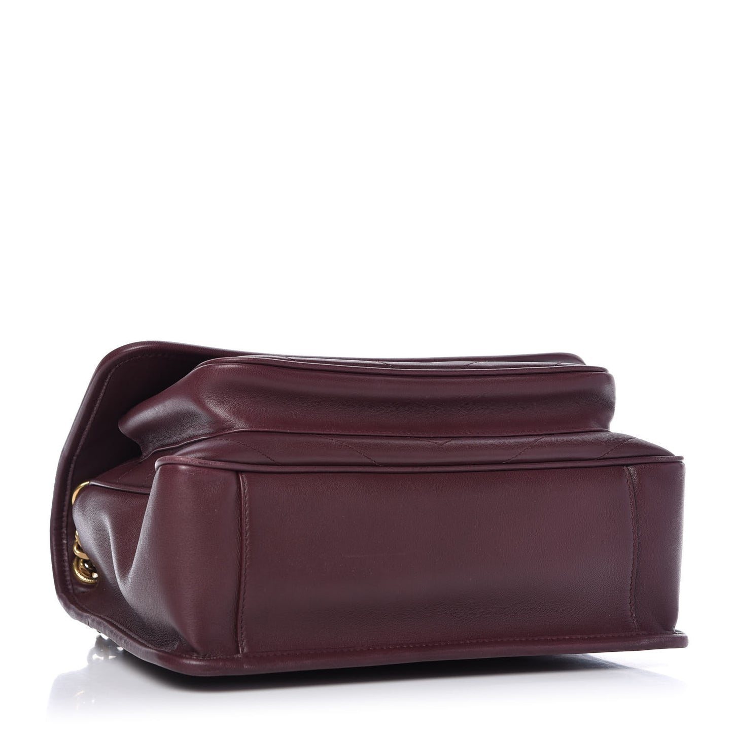 Lambskin Matelasse Monogram Medium Niki Chain Satchel Burgundy