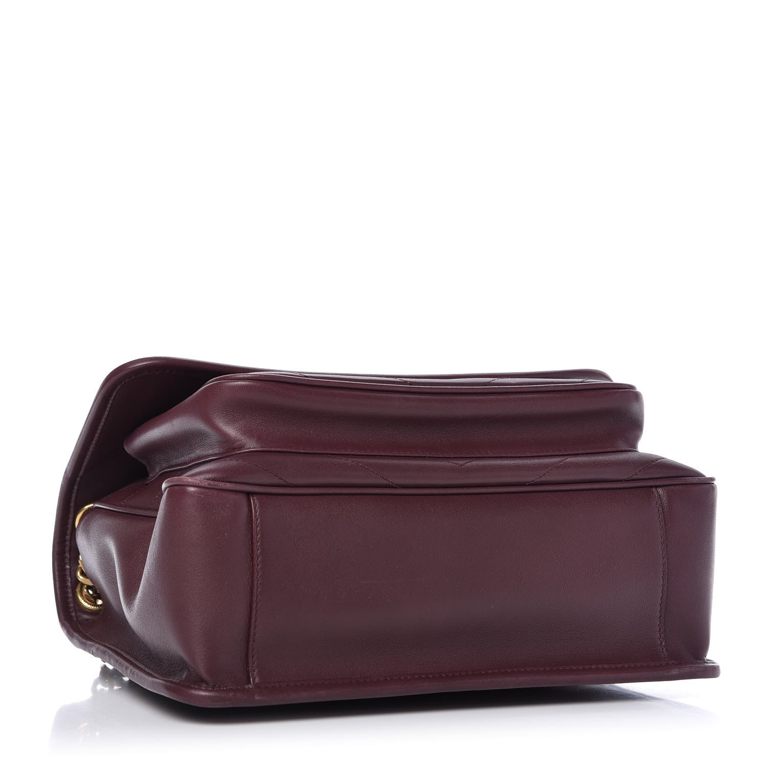 Saint Laurent Lambskin Matelasse Monogram Medium Niki Chain Satchel Burgundy 4 of 9